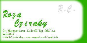 roza cziraky business card
